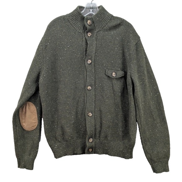 Men´s Wool Cardigan Sweater Elbow‎ Patches Button...